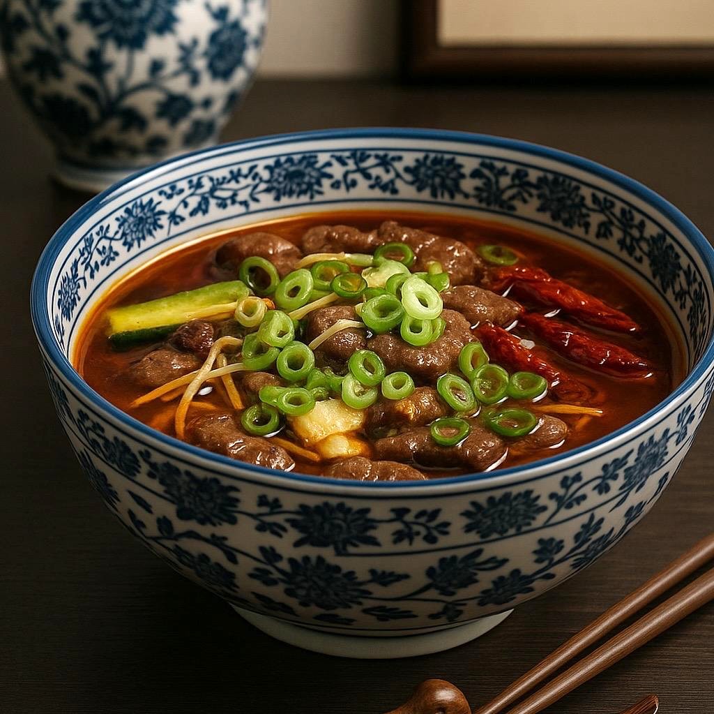 Lonchas de buey al estilo Sichuan. Kzen.