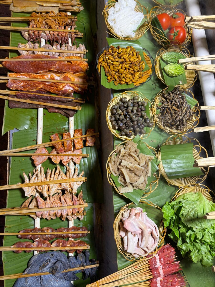 Street food in The Starlight Night Market, Xishuangbanna. Yunnan. China